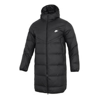 Nike hooded puffer long coat 'Black' DV1134-010