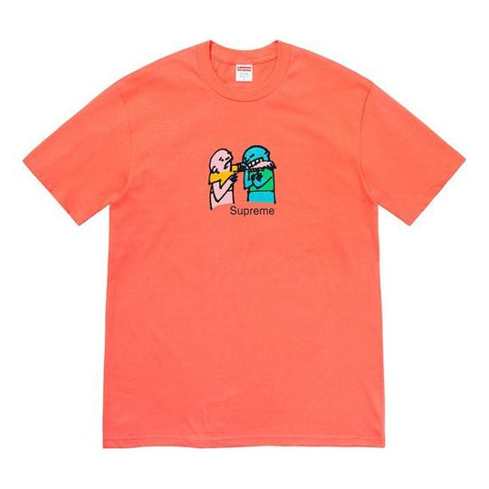 Supreme FW19 Week 17 Bite Tee Cartoon Graffiti Printing Short Sleeve Unisex Orange SUP-FW19-10914