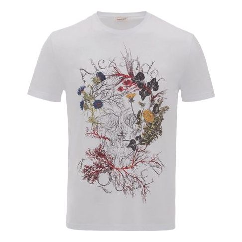 Alexander McQueen Glowing Botanical Skull Tee 595649QOZ590900