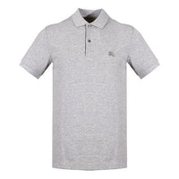 Men's Burberry Short Sleeve Polo Shirt Gray 80045821