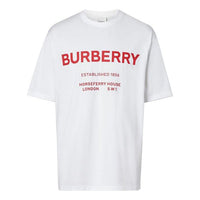 Burberry Unisex Horseferry Letter Printing White 80172251