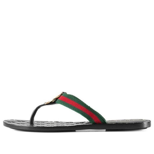 (WMNS) Gucci Gg Thong Web Sandal 'Black' 270374-H9020-8476