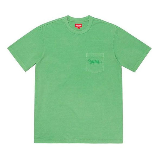 Supreme SS19 Overdyed Pocket Tee Short Sleeve Unisex Green SUP-SS19-10020