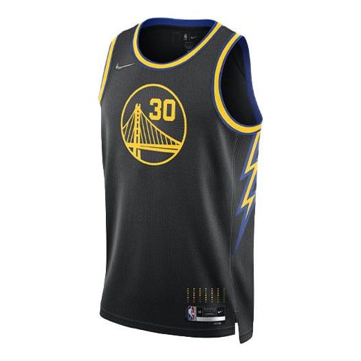 Nike NBA City Edition 75 Anniversary Basketball Jersey 'Black Yellow' DB4027-010