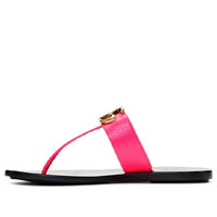 (WMNS) Gucci Double g Cowhide Flip-Flops Slippers Phosphors 497444-0ZP00-5616