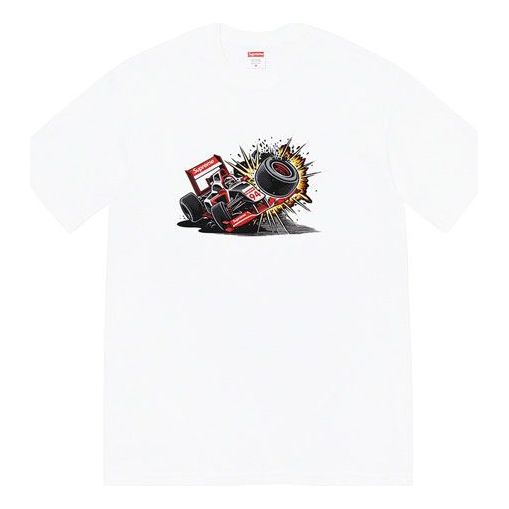 Supreme Week 7 Crash Tee Racing Pattern Printing Casual Short Sleeve Unisex SUP-FW21-222