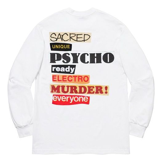 Supreme SS20 Back Alphabet Long Sleeves Unisex White SUP-SS20-338