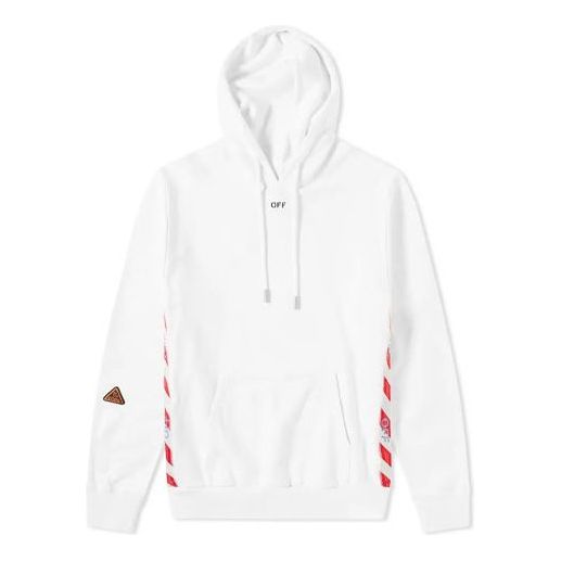 Off-White SS21 hooded Logo Printing Long Sleeves Loose Fit White OMBB032S180030080100