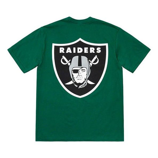 Supreme SS19 x NFL Raiders 47 Pocket Tee Crossover Short Sleeve Unisex Green SUP-SS19-10305