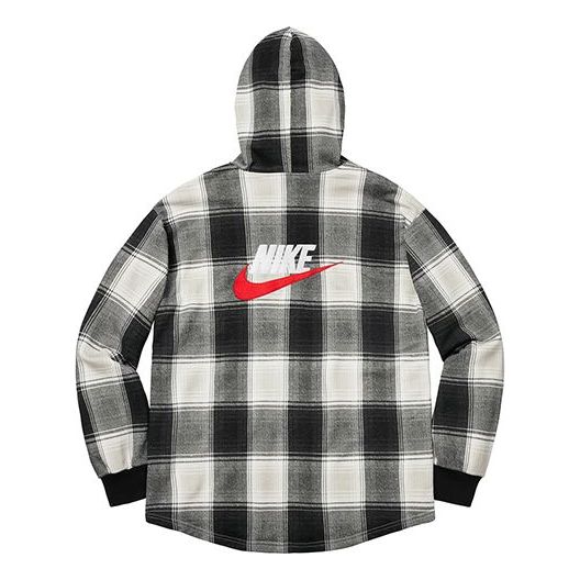 Supreme x Nike Plaid Hooded Sweatshirt 'Black' SUP-FW18-516