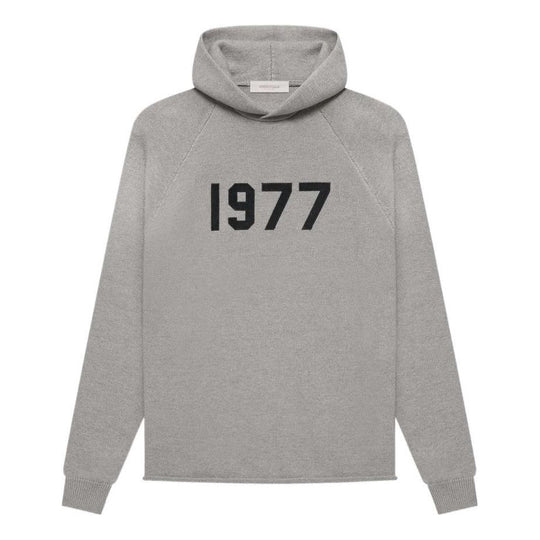 Fear of God Essentials SS22 Knit Hoodie Dark 1977 Oatmeal FOG-SS22-293