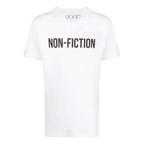 Off-White FW20 Non-Fiction Printed Men White OMAA027E20JER0130110