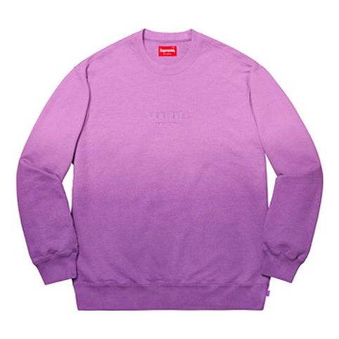 Supreme SS19 Gradient Round Neck Long Sleeves Unisex Purple SUP-SS19-493
