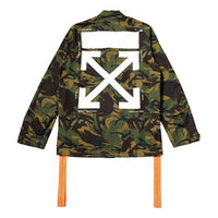 Off-White Mens Back Arrows Sketch Medal Ribbon Camouflage Jacket OMEL001S187340129901