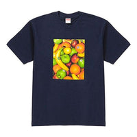 Supreme SS19 Fruit Tee Navy Printing Short Sleeve Unisex Navy Blue SUP-SS19-245