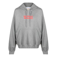 Off-White Slogan Print Hoodie 'Grey' OMBB085F22FLE0070825