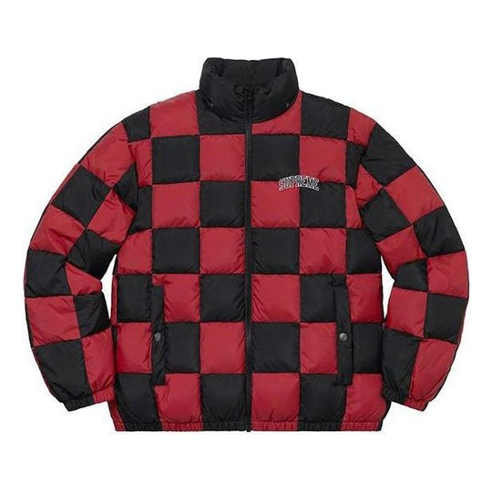 Supreme FW19 Week 17 Checkerboard Puffy Jacket 'Red' SUP-FW19-10891