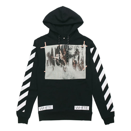 Men's Off-White Painting Stripe Black OMBB001F150030031088