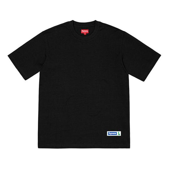 Supreme SS19 Athletic Label Tee Sports Short Sleeve Unisex Black SUP-SS19-10186