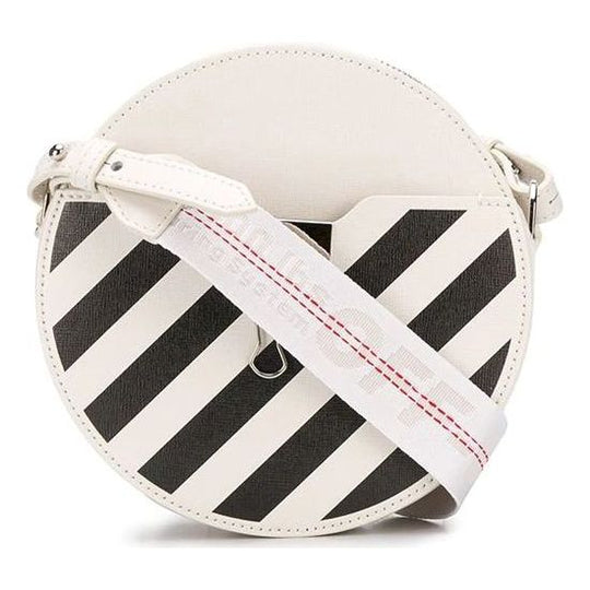 Off-White Diag Round shoulder bag Black/White OWNA110S20LEA0010310