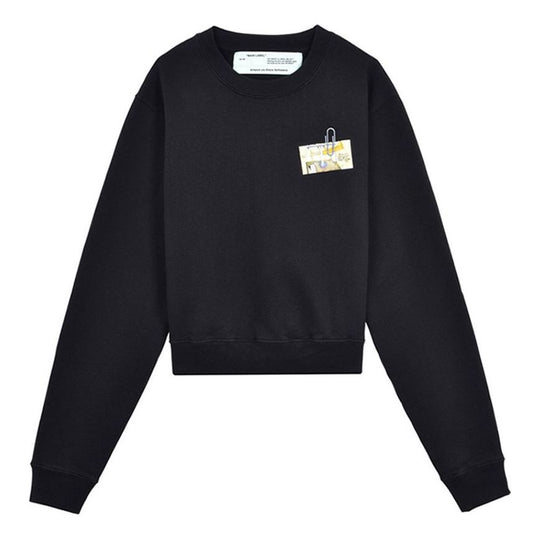 (WMNS) Off-White Back Large Printing Loose Black OWBA026E180030431060