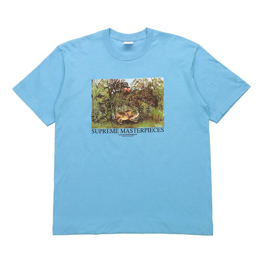 Supreme SS20 Week 1 Masterpieces Tee landscape Printing Short Sleeve Unisex Blue SUP-SS20-327