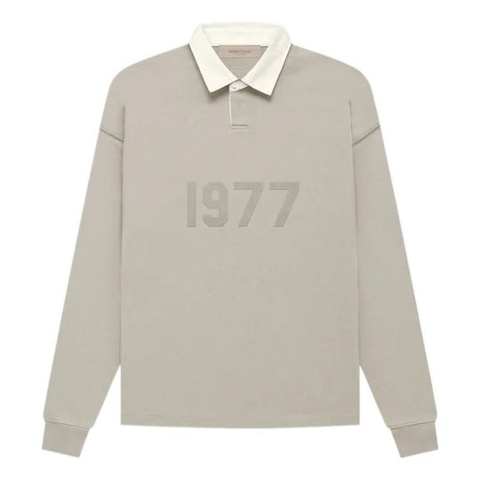 Fear of God Essentials FW22 1977 Henley Rugby Polo 'Smoke' FOG-FW22-097