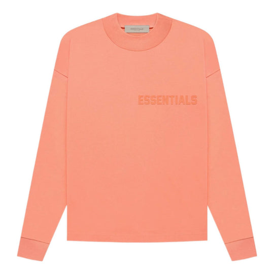 Fear of God Essentials FW22 Long Sleeve Tee Coral FOG-FW22-055