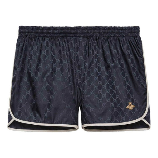 Gucci SS22 GG Nylon Swim Shorts With Bee 'Navy' 410571-XR898-4824