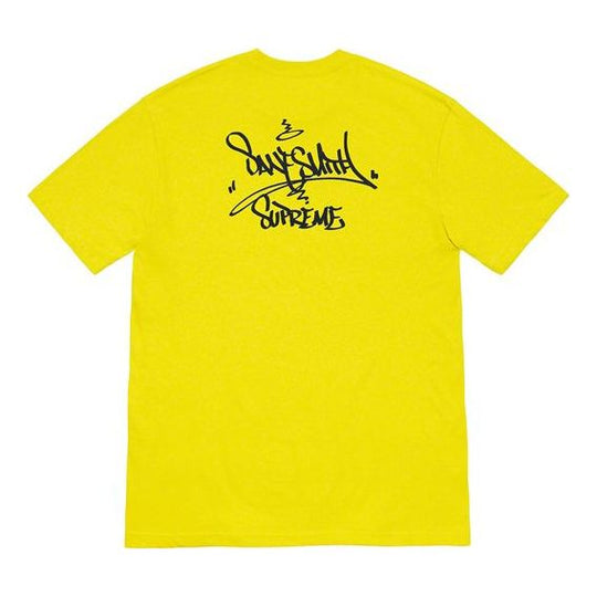 Supreme FW19 Week 17 Bridge Tee Graffiti Printing Short Sleeve Unisex Yellow SUP-FW19-10918