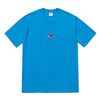 Supreme FW18 Bottle Cap Tee Bright Blue Logo Tee SUP-FW18-037