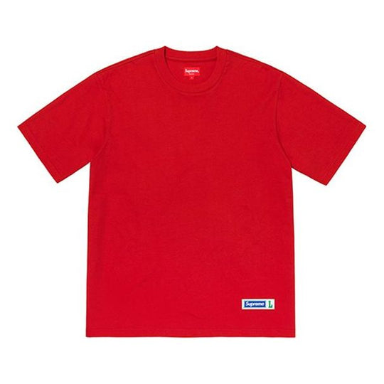 Supreme SS19 Athletic Label Tee Sports Short Sleeve Unisex Red SUP-SS19-10187