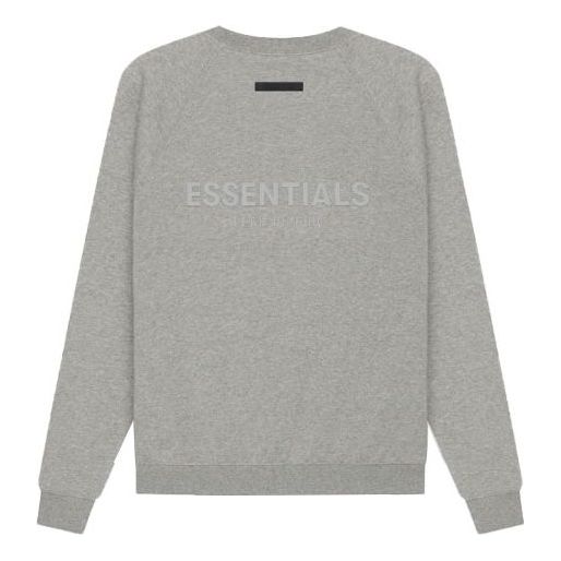 Fear of God Essentials SS21 Pull-Over Crewneck Dark Heather Oatmeal FOG-SS21-610