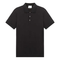 Men's Burberry Cotton Cozy Short Sleeve Polo Shirt Black 80270561