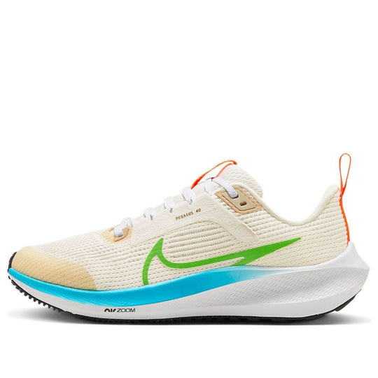 (GS) Nike Air Zoom Pegasus 40 'Pale Ivory Action Green Blue' FQ6863-131