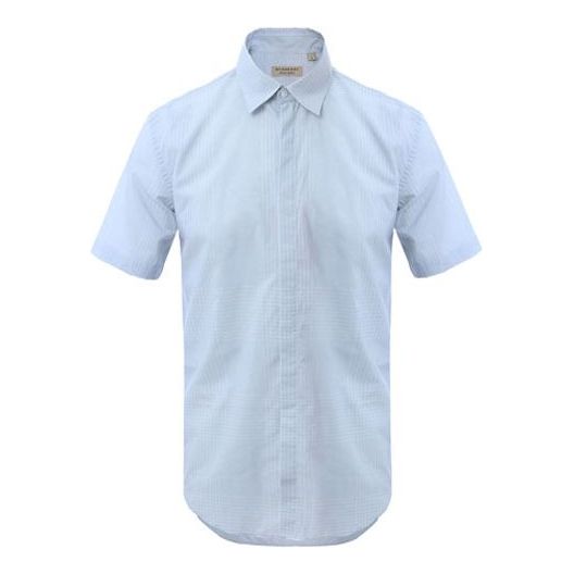 Men's Burberry Short Sleeve Shirt light grey 80050971