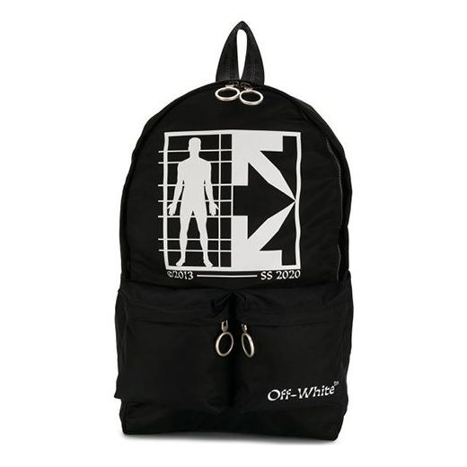 Men's Off-White Arrow Logo Backpack Black OMNB003S20E480101001