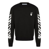 Off-White FW21 Cotton Classic Arrow Pattern Round Neck Long Sleeves Version Black OMBA025S21FLE0041001