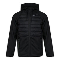 Nike Stay Warm Solid Color Sports Training Hooded Padded Jacket Black BV6299-010