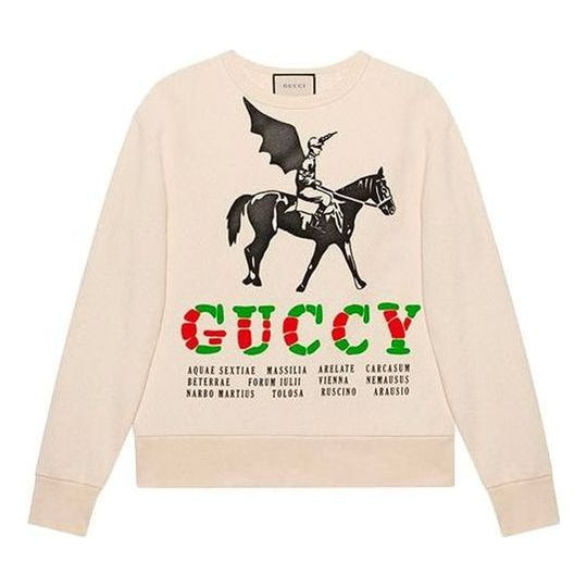 Gucci Cotton Sweatshirt With Winged Jockey 'White' 475532-XJAKP-9230