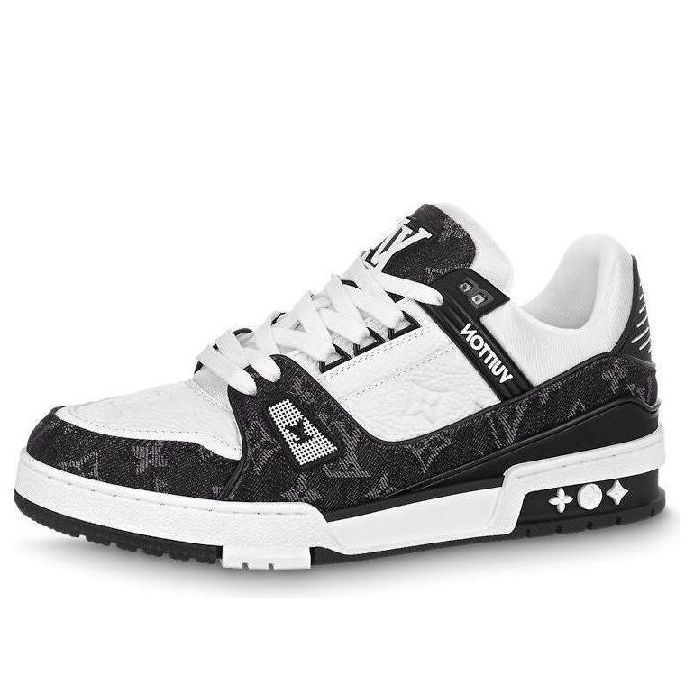 (WMNS) LOUIS VUITTON LV Trainer Sneaker 'Black Mesh Monogram with White ' 1AC2A5