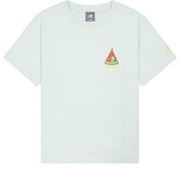 (WMNS) New Balance Cartoon Short Sleeve T-Shirt 'Light Blue' AWT41333-CYS