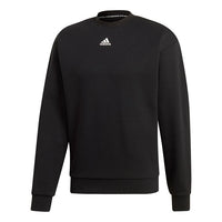 adidas M Mh 3s Crew Casual Sports Solid Color Round Neck Black DX7654