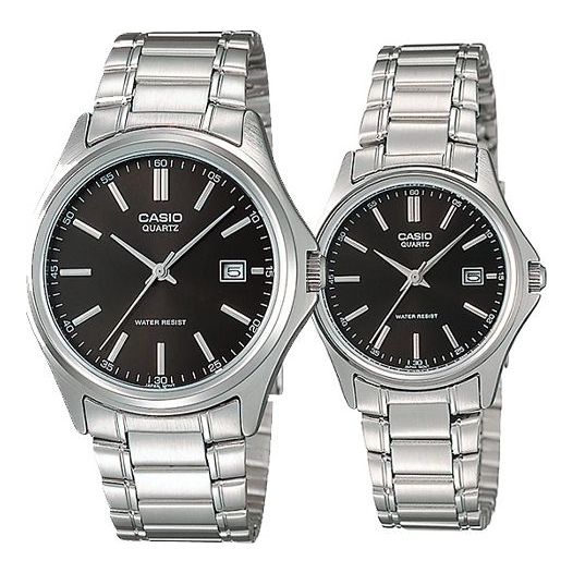 CASIO ENTICER&VINTAGE Series Simplistic Casual Fashion Stainless Steel Couple Black Analog MTP-1183A-1A&LTP-1183A-1A