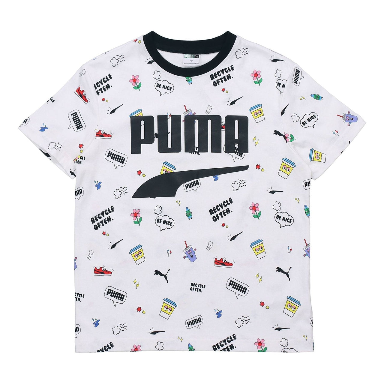 PUMA Awareness AOP T-Shirt 'White Black' 532033-02