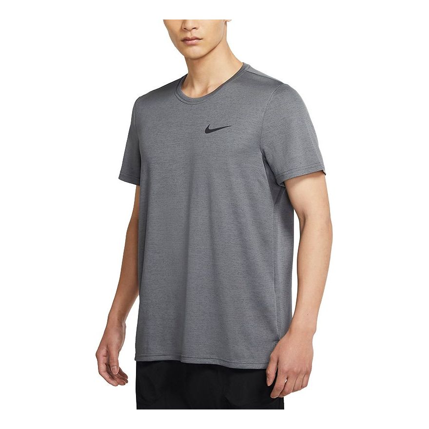 Nike Df Superset Top Ss Athleisure Casual Sports Running Round Neck Short Sleeve Gray CZ1220-068