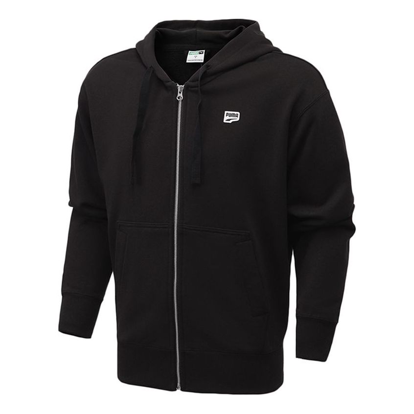PUMA Downtown Hooded Jacket 'Black White' 531427-01