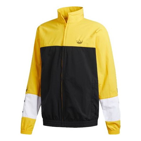 Men's adidas originals Blocked Warm Up Yellow Black Colorblock 'Black Bold Gold' DV3118