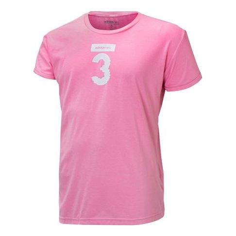 (WMNS) adidas neo Athleisure Casual Sports Short Sleeve Pink Red DW7740