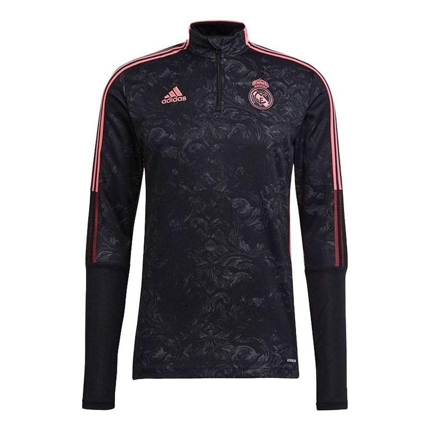 adidas Real Madrid Graphic Track Top Asia Sizing 'Black Pink' GL0040